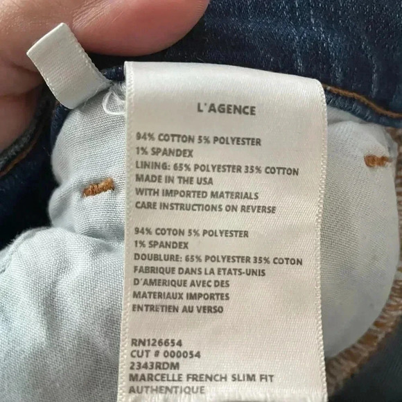 L’AGENCE jeans Marcelle mid rise French slim fit jeans‎ - Picture 6 of 6